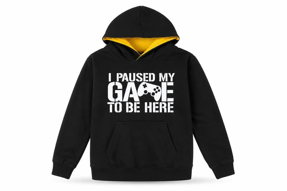 Just Hoods Boys Black Pullover Gaming Hoodie L (9-11 Years)