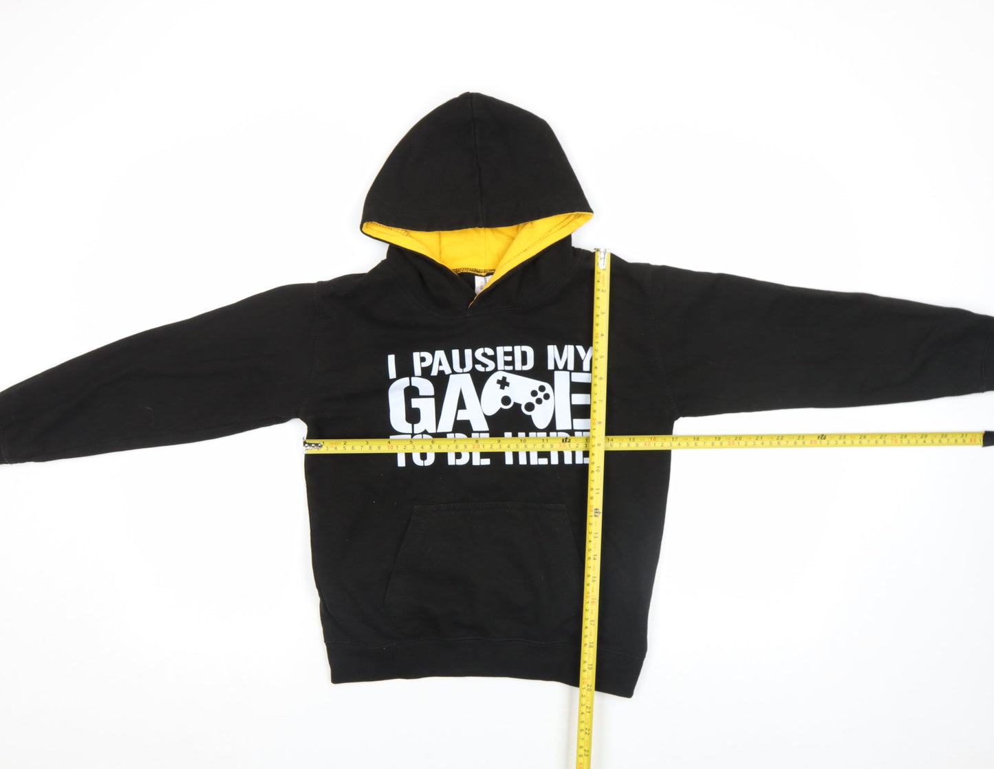 Just Hoods Boys Black Pullover Gaming Hoodie L (9-11 Years)