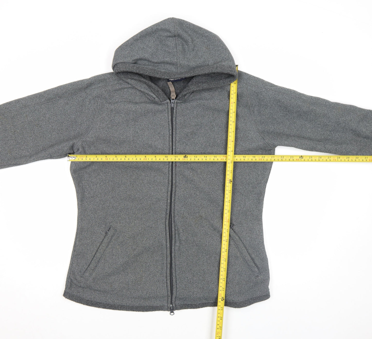 Peter Storm Women's Grey Full Zip Fleece Hoodie Size 14 Polyester Outdoor