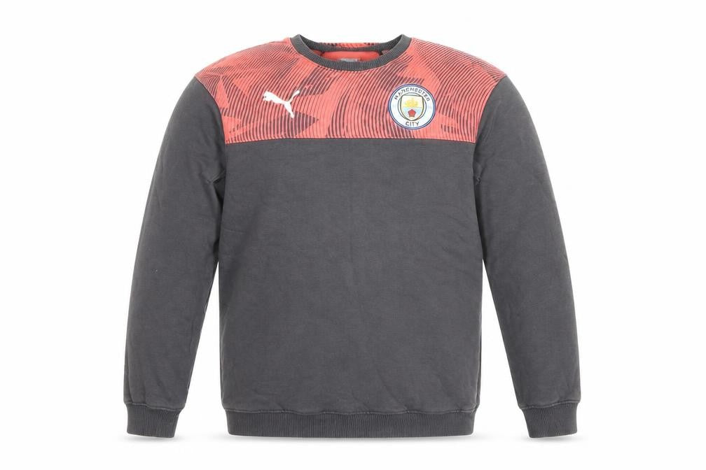 Puma Boys Grey Manchester City Pullover Sweatshirt 13-14 Years