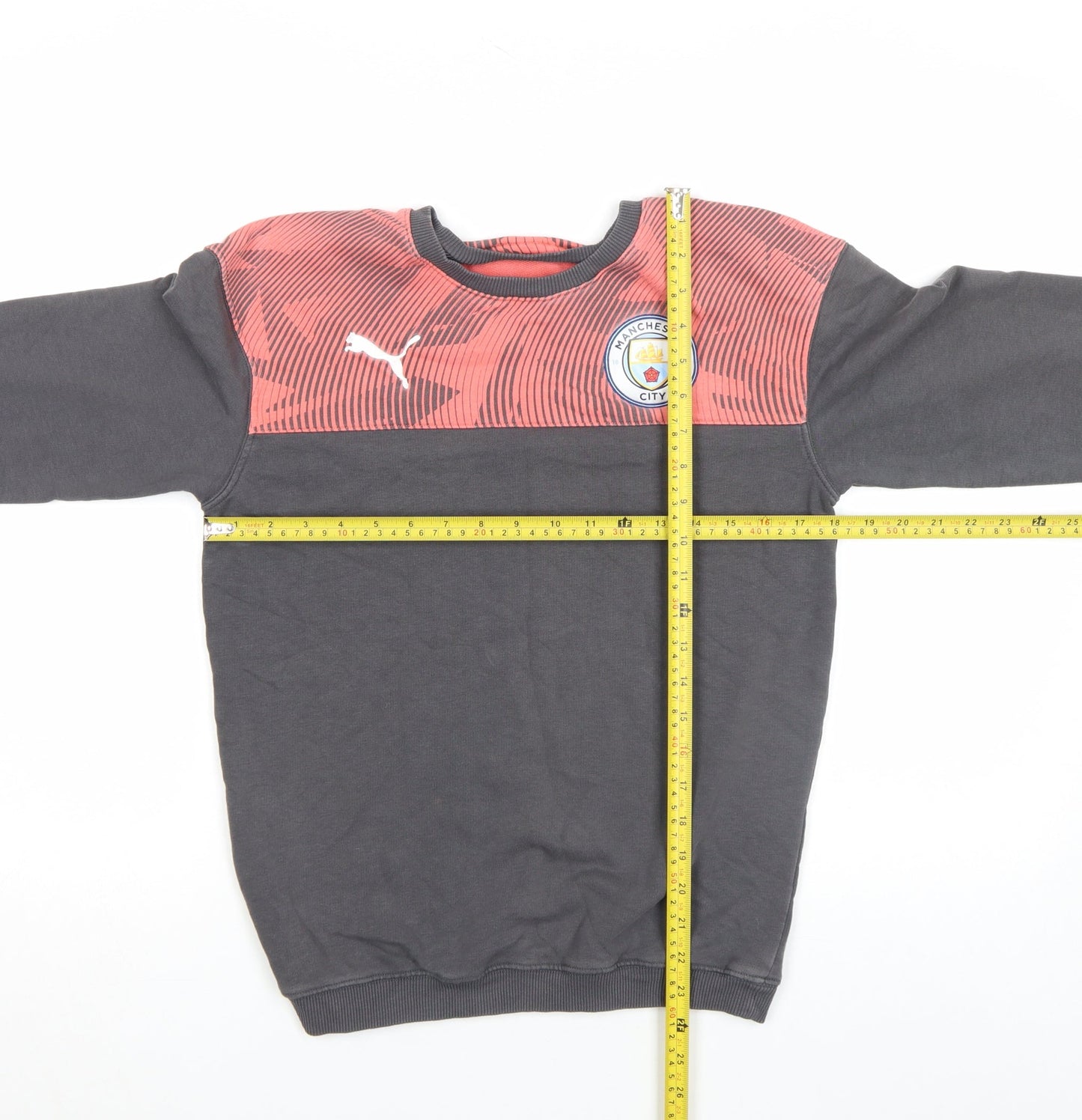 Puma Boys Grey Manchester City Pullover Sweatshirt 13-14 Years