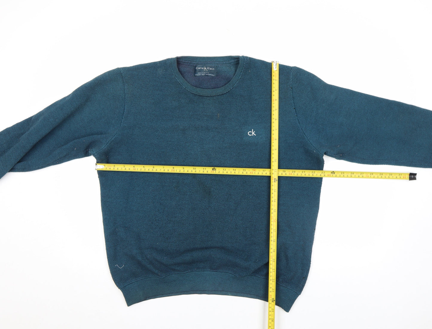 Calvin Klein Men's Blue Knit Crew Neck Sweatshirt L Regular