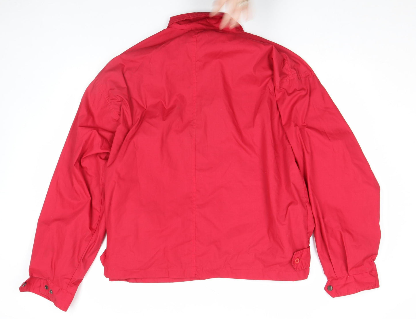 Tootal Men's Red Bomber Jacket L Classic Lined Full Zip Cotton Blend