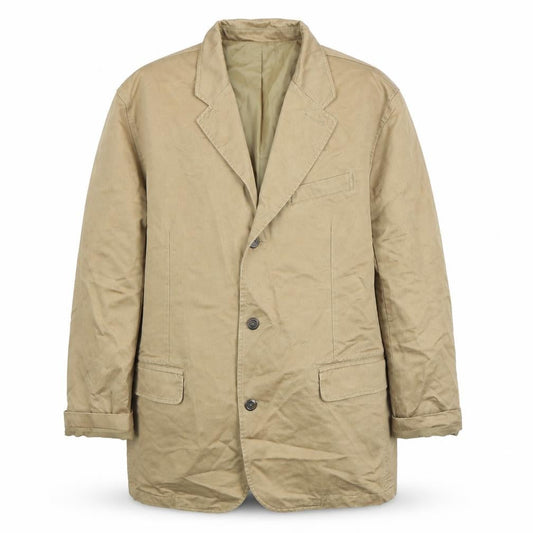 Gap Women’s Beige Cotton Blazer XL Regular Mid Length Jacket