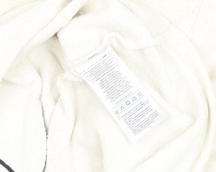 Adidas Women Ivory Crew Neck Long Sleeve Pullover Sweatshirt Size 10
