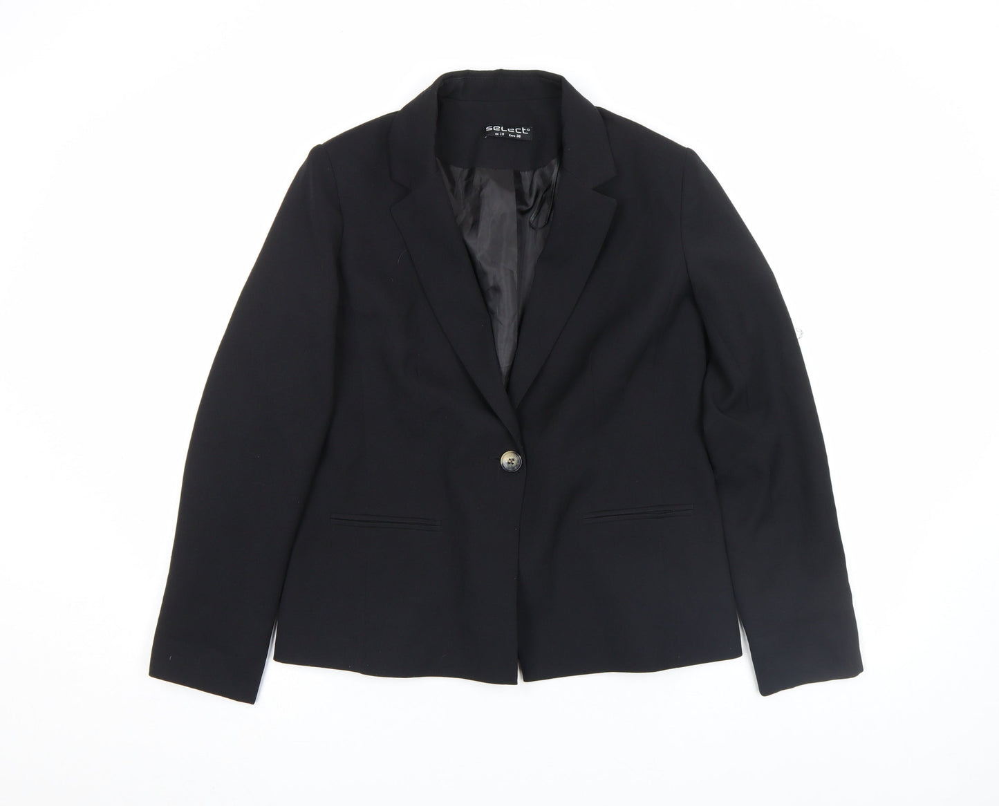 Select Women's Black Size 10 Single-Breasted Blazer Jacket