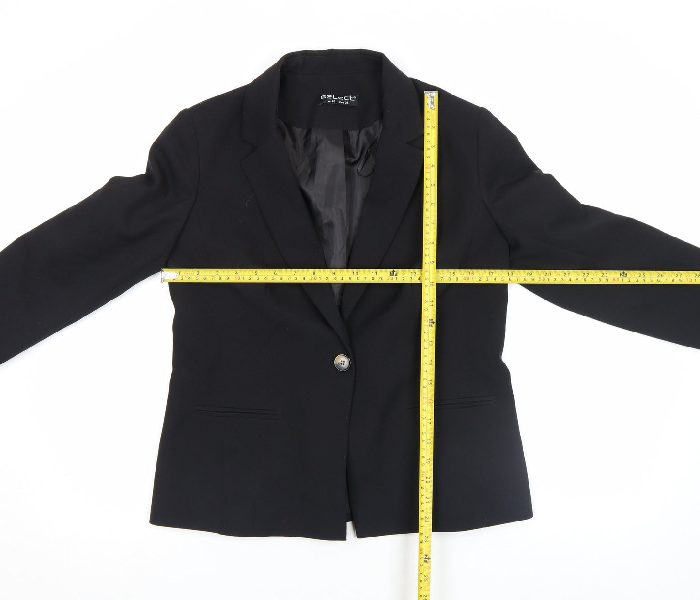 Select Women's Black Size 10 Single-Breasted Blazer Jacket
