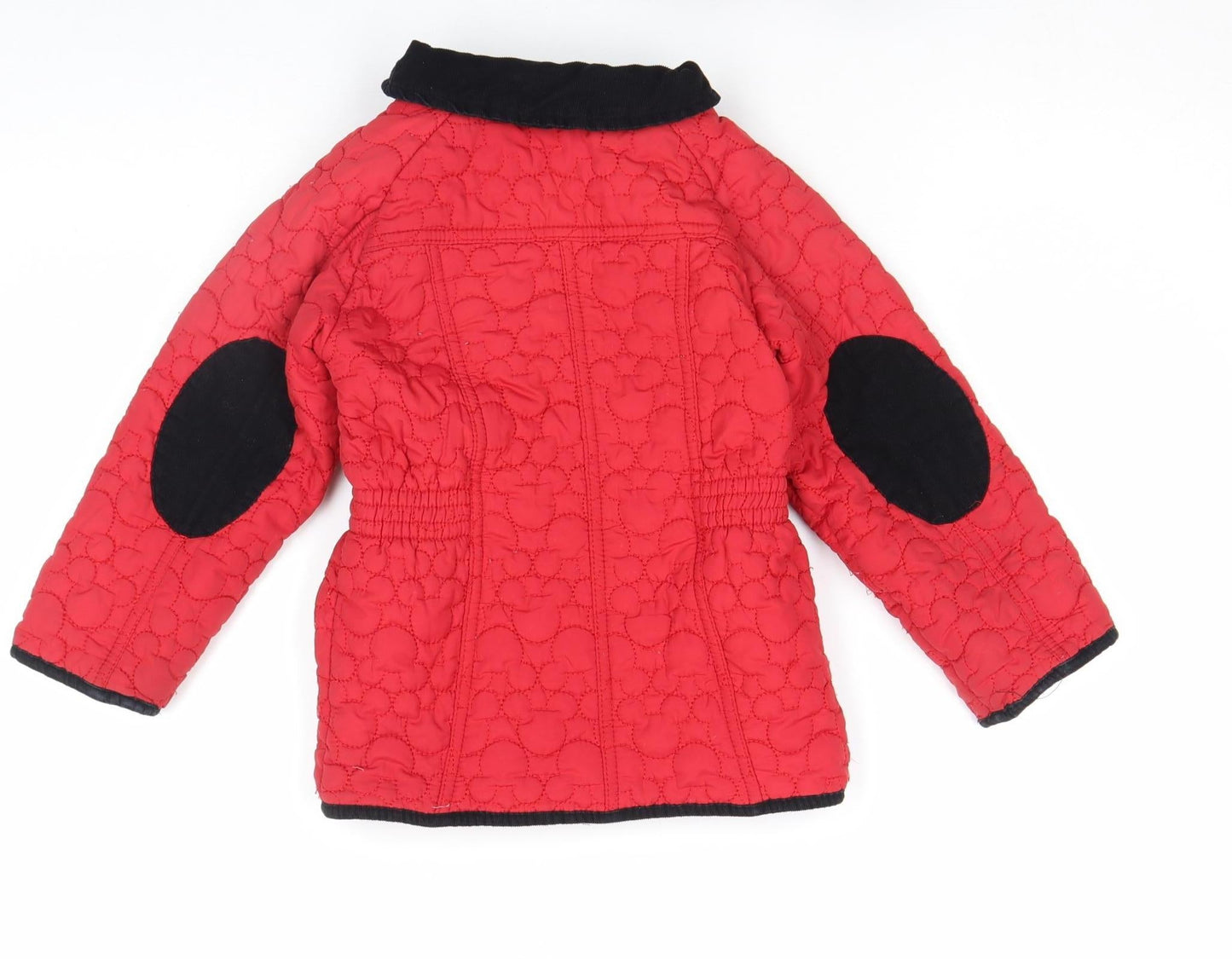 Disney Girls Red Minnie Mouse Quilted Jacket 4-5 Years Lined Winter Coat