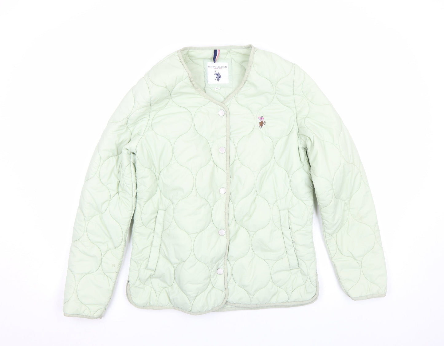 U.S. Polo Assn. Womens Green XS Quilted Lightweight Jacket