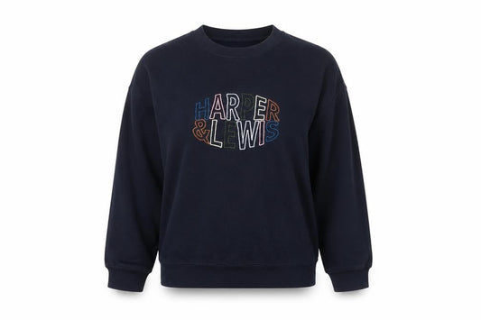 Harper & Lewis Women's Blue Cotton Crew Neck Sweatshirt L