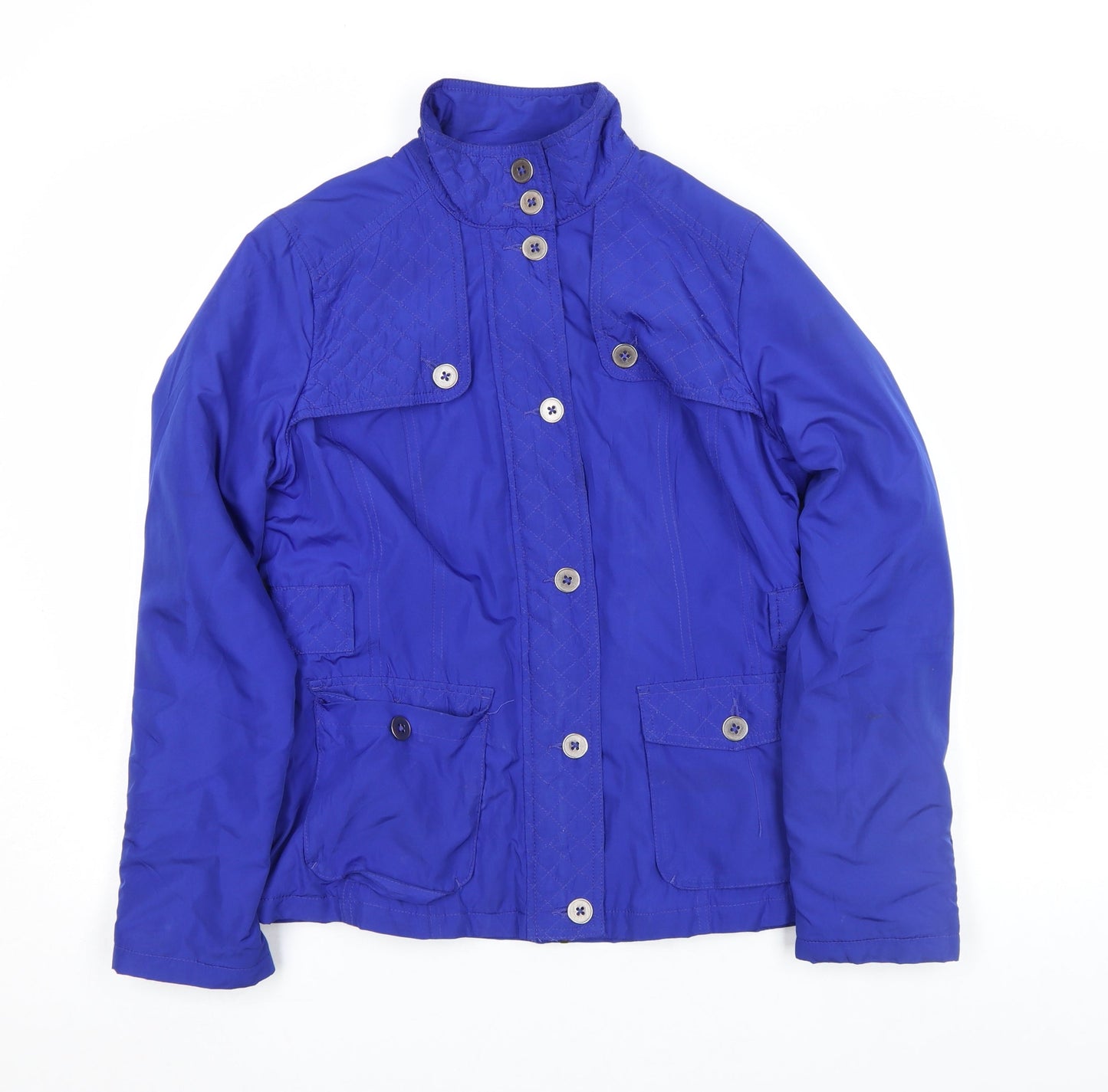 Rocha John Rocha Women's Blue Quilted Mid-Length Jacket Size 10