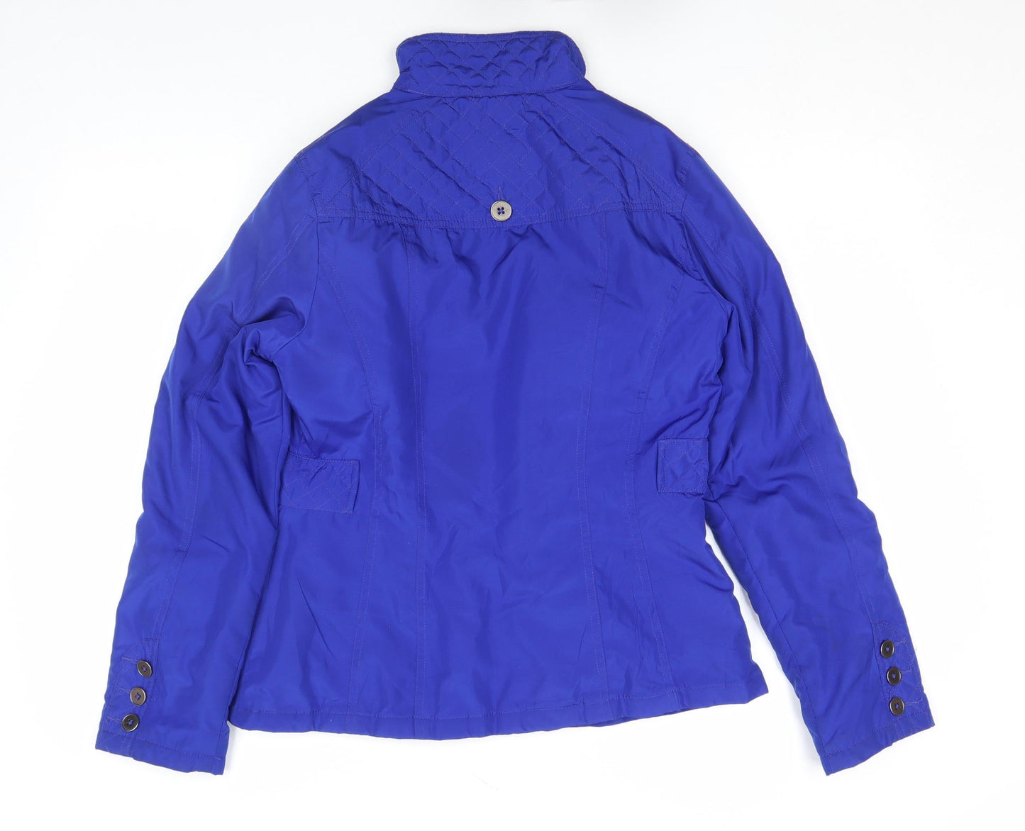 Rocha John Rocha Women's Blue Quilted Mid-Length Jacket Size 10