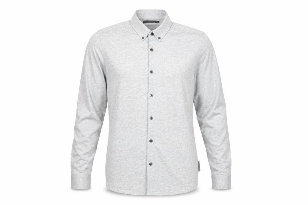 French Connection Men’s Grey Cotton Button-Up Shirt Size M Long Sleeve