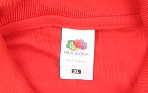 Fruit of the Loom Men's Red XL Charity Golf Polo Shirt