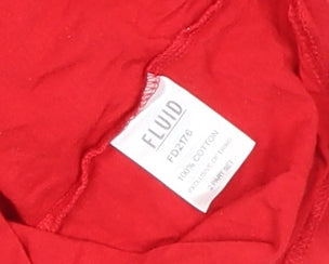 Fluid Girls Red Little Bear Long Sleeve Cotton T-Shirt 9-10 Years