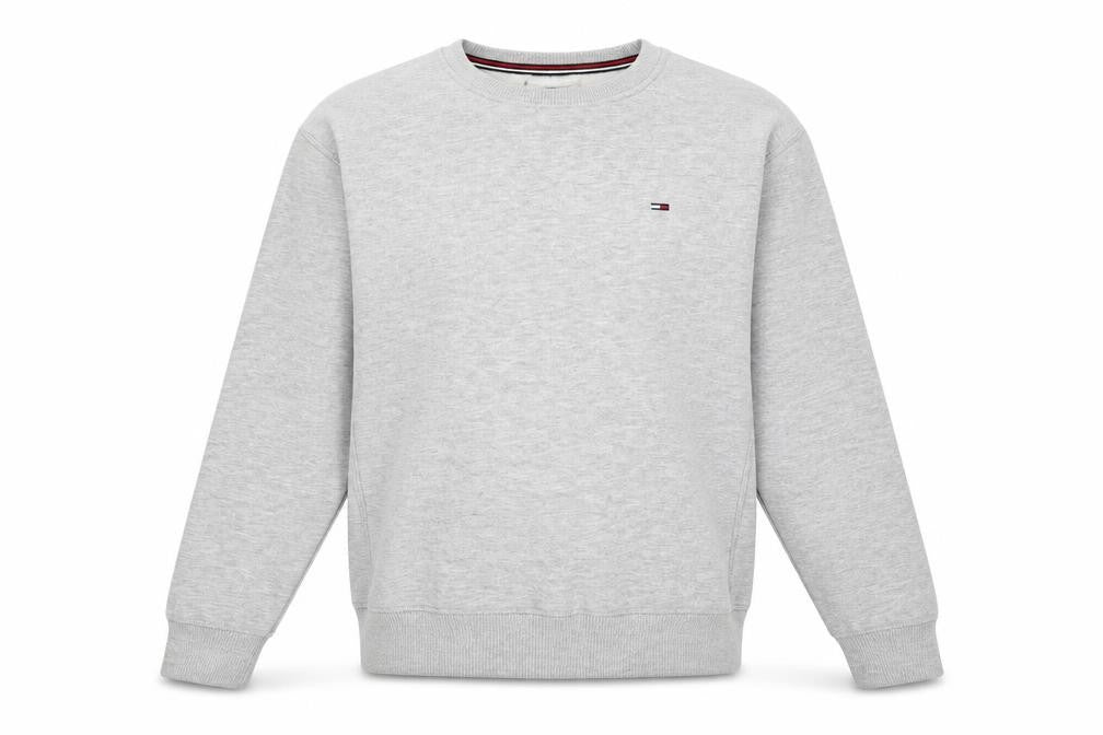Tommy Jeans Men's Grey Regular Fit Pullover Sweatshirt Size S
