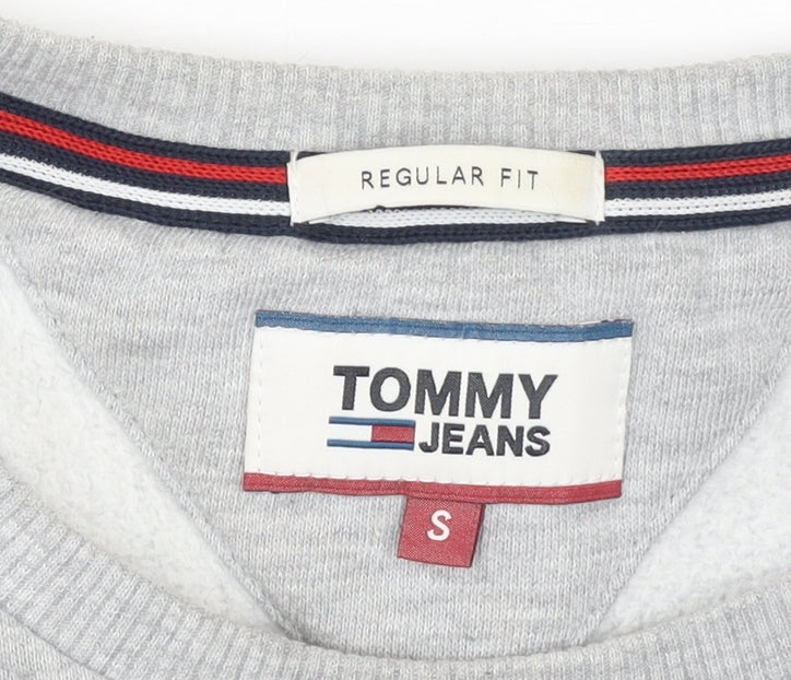Tommy Jeans Men's Grey Regular Fit Pullover Sweatshirt Size S