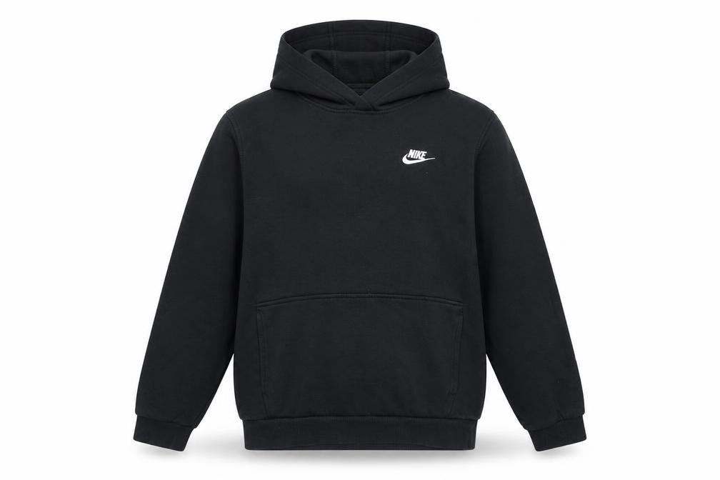 Nike Boys Black XL Pullover Fleece Hoodie with Logo