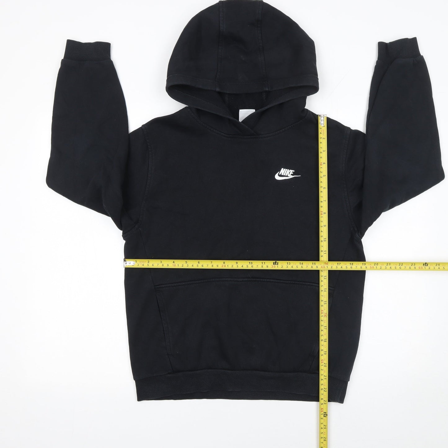 Nike Boys Black XL Pullover Fleece Hoodie with Logo