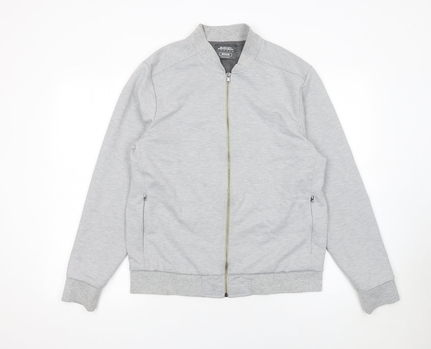 Burton Menswear London Men's Grey Full Zip Sweatshirt Size M