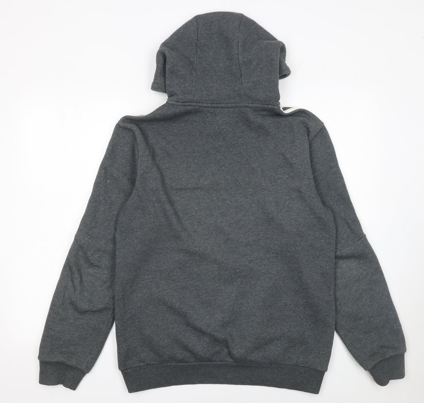 adidas Men's Grey 1/2 Zip Hoodie Small Sports Fleece Pullover