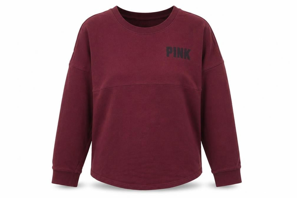 Victoria's Secret PINK Women's Burgundy Pullover Sweatshirt Size M