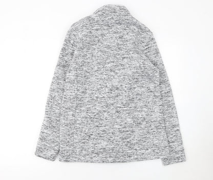Damart Women's Grey Knit Button Jacket Size 10 Regular