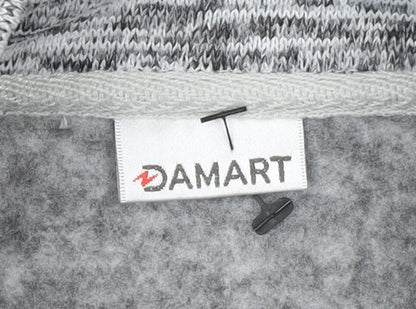 Damart Women's Grey Knit Button Jacket Size 10 Regular