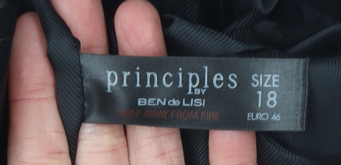 Principles by Ben de Lisi Womens Black Shawl Collar Blazer Size 18