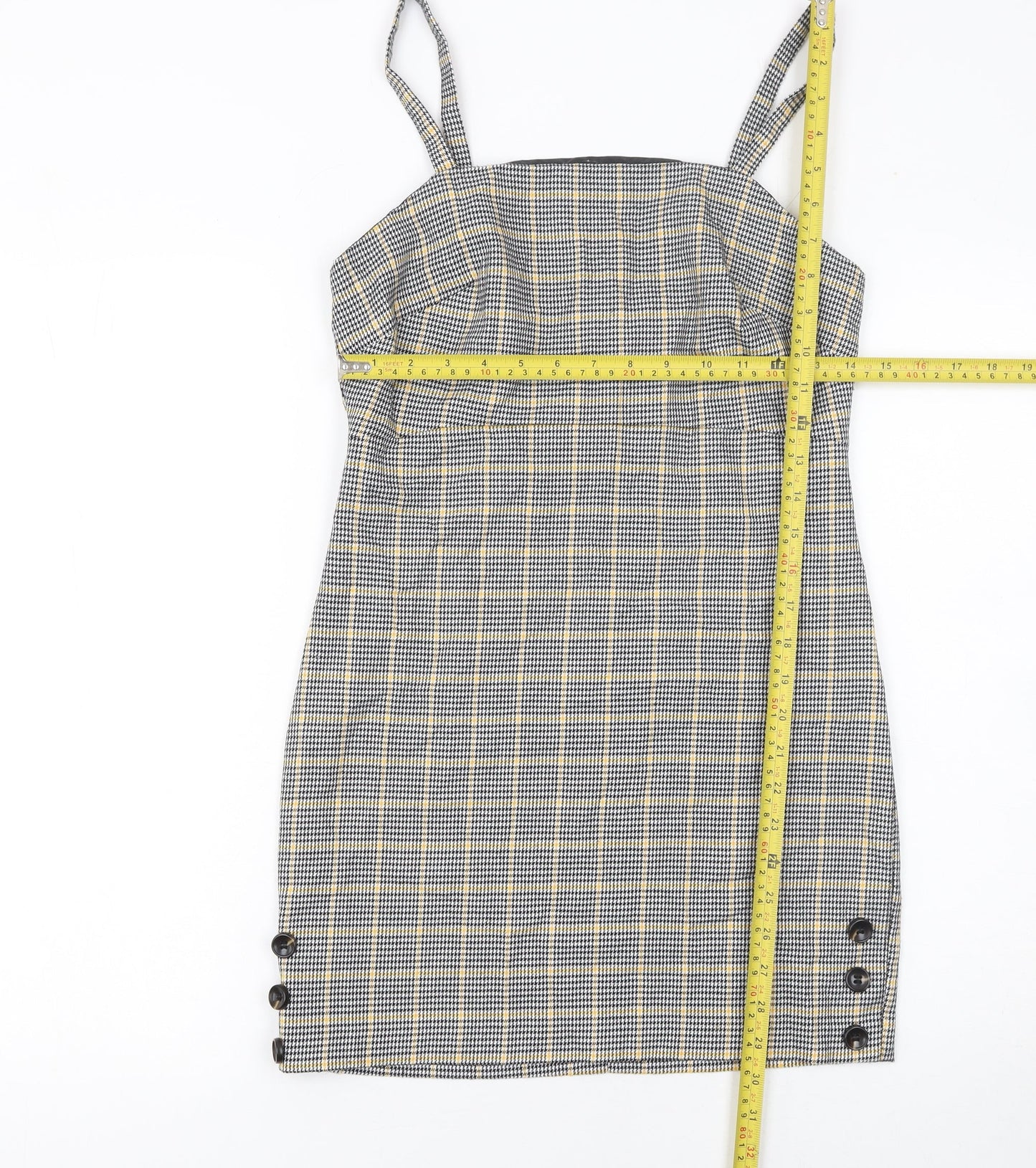 Miss Selfridge Petites Women’s Multicoloured Check Pinafore Dress Size 8