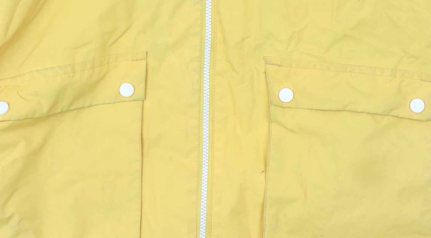Regatta Womens Yellow Waterproof Hooded Rain Coat Jacket Size 14