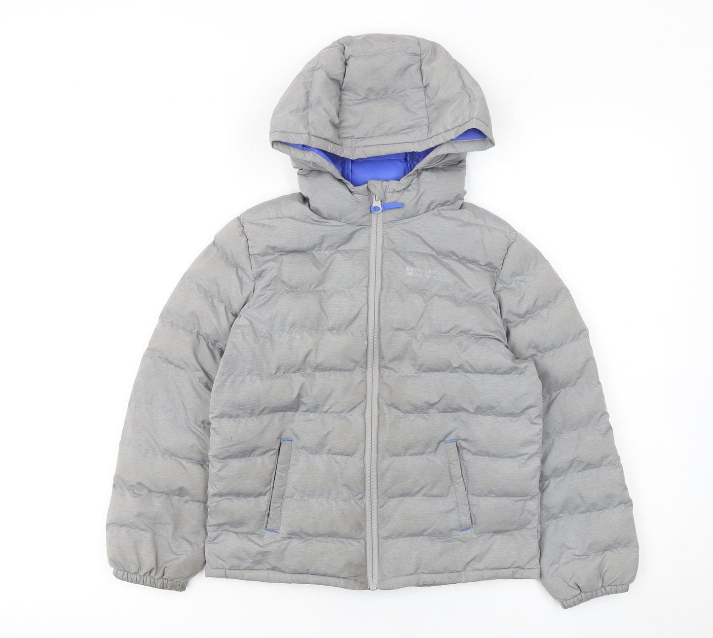 Mountain Warehouse Boys Grey 5-6 Years Hooded Puffer Jacket