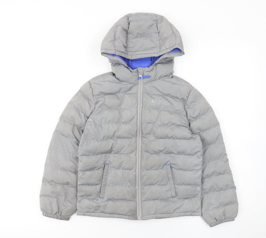 Mountain Warehouse Boys Grey 5-6 Years Hooded Puffer Jacket