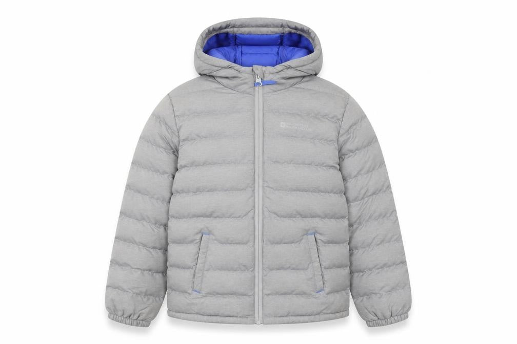 Mountain Warehouse Boys Grey 5-6 Years Hooded Puffer Jacket