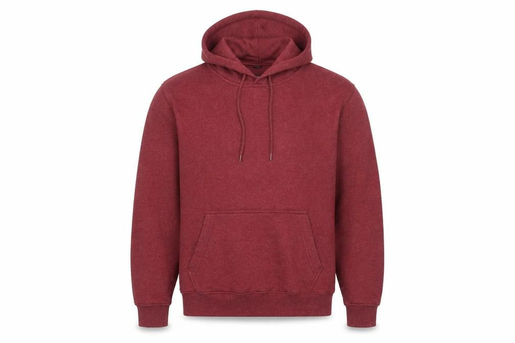 Bakaruda Men’s Red Pullover Hoodie Size L Regular Fit Cotton Blend