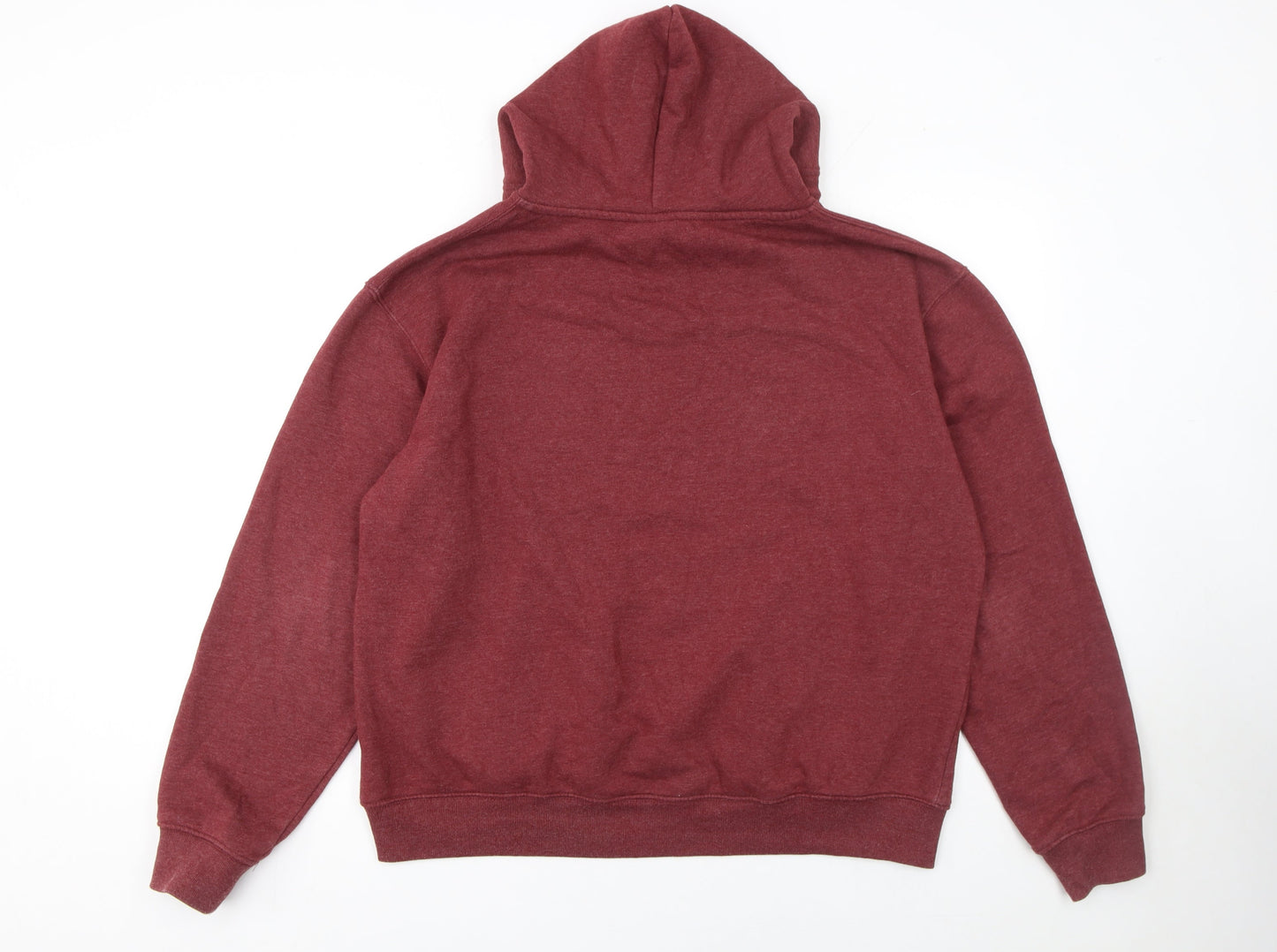 Bakaruda Men’s Red Pullover Hoodie Size L Regular Fit Cotton Blend