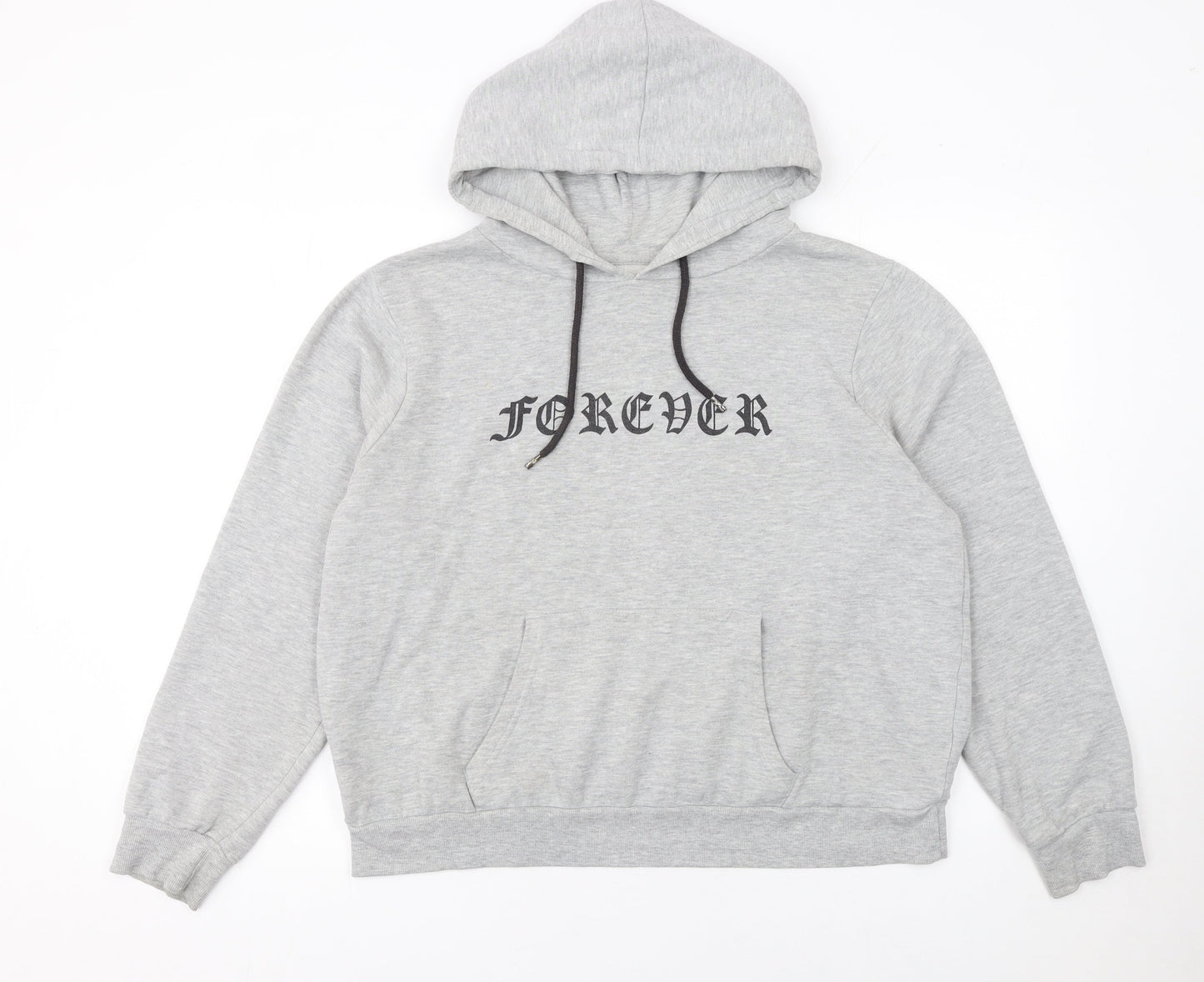 Atmosphere Women Grey Hoodie Size 18 Pullover Forever Print Casual