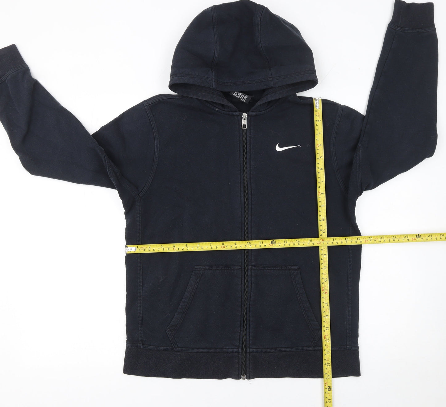 Nike Boys Black Full Zip Fleece Hoodie Size 13-15 Years