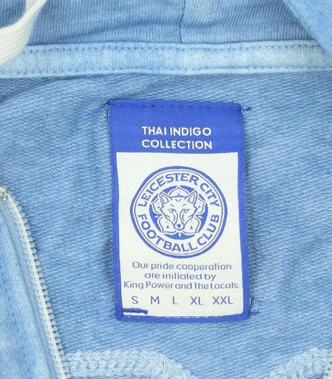 Leicester City Blue Full Zip Hoodie Women M Thai Indigo Collection