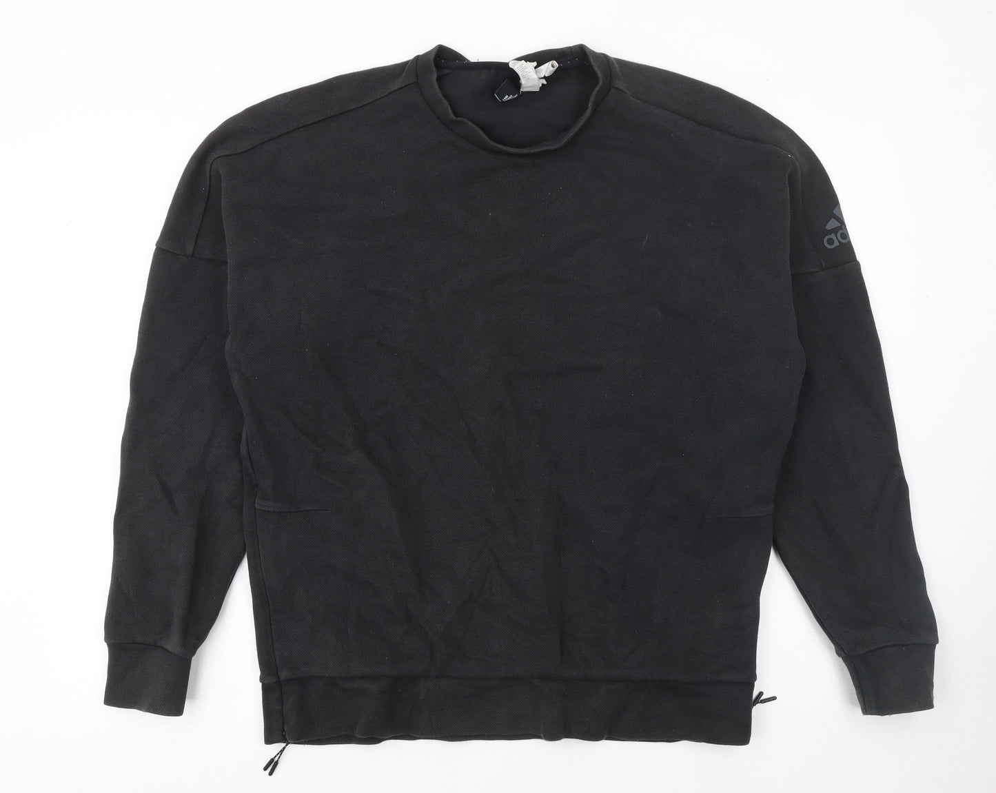 Adidas Men’s Black Pullover Sweatshirt L Regular Fit Sports Style
