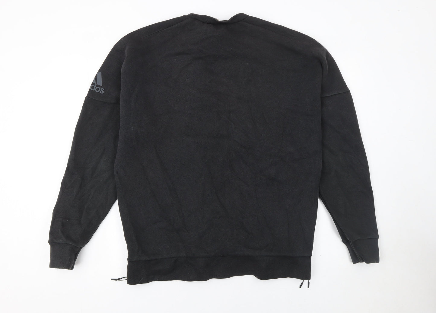 Adidas Men’s Black Pullover Sweatshirt L Regular Fit Sports Style
