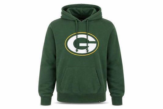 47 Brand Men's Green Small Pullover Hoodie with Logo Graphic Print