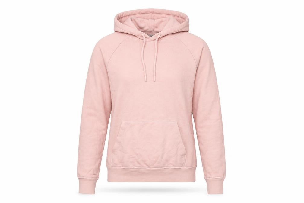 H&M Womens Pink Cotton Pullover Hoodie XS Regular Fit