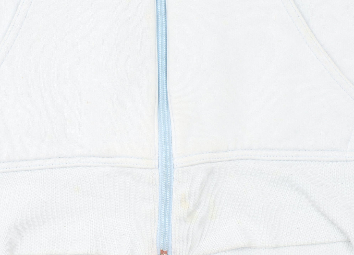 Adidas Women Blue Full Zip Hoodie Size 14 Cotton Blend