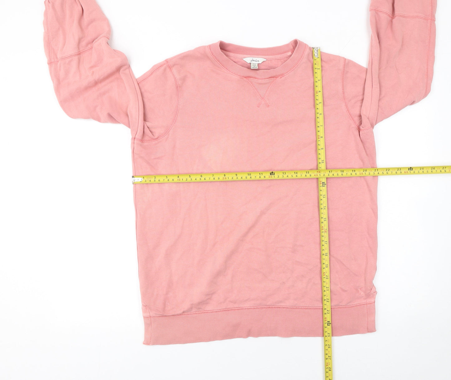 Joules Womens Pink Cotton Blend Crew Neck Pullover Sweatshirt UK 10