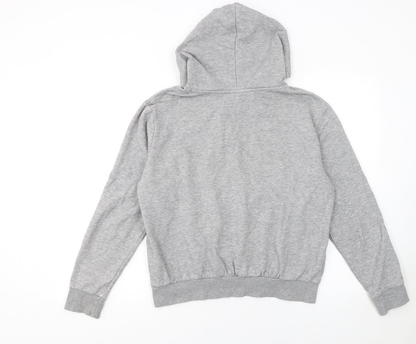 H&M Women Grey Pullover Hoodie M Hooded Long Sleeve Casual Basic