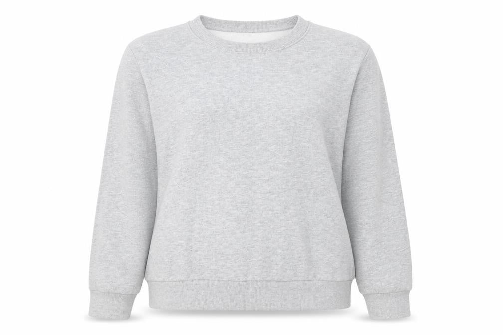 Marks & Spencer Women Grey Marl Size 14 Cotton Blend Sweatshirt