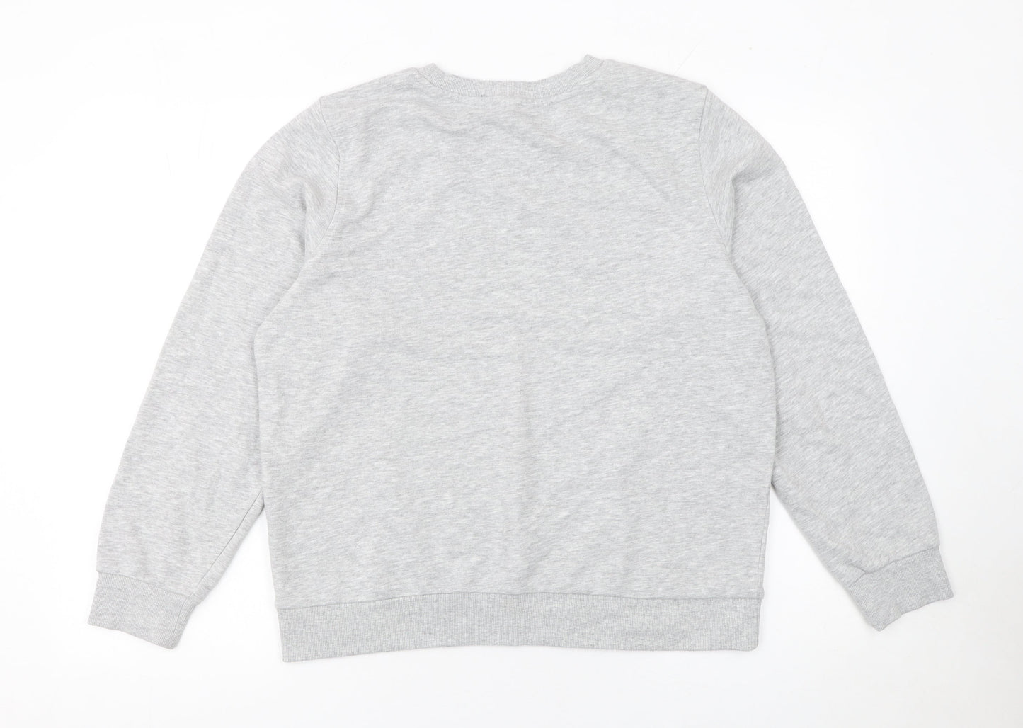 Marks and Spencer Women Grey Marl Size 14 Cotton Blend Sweatshirt