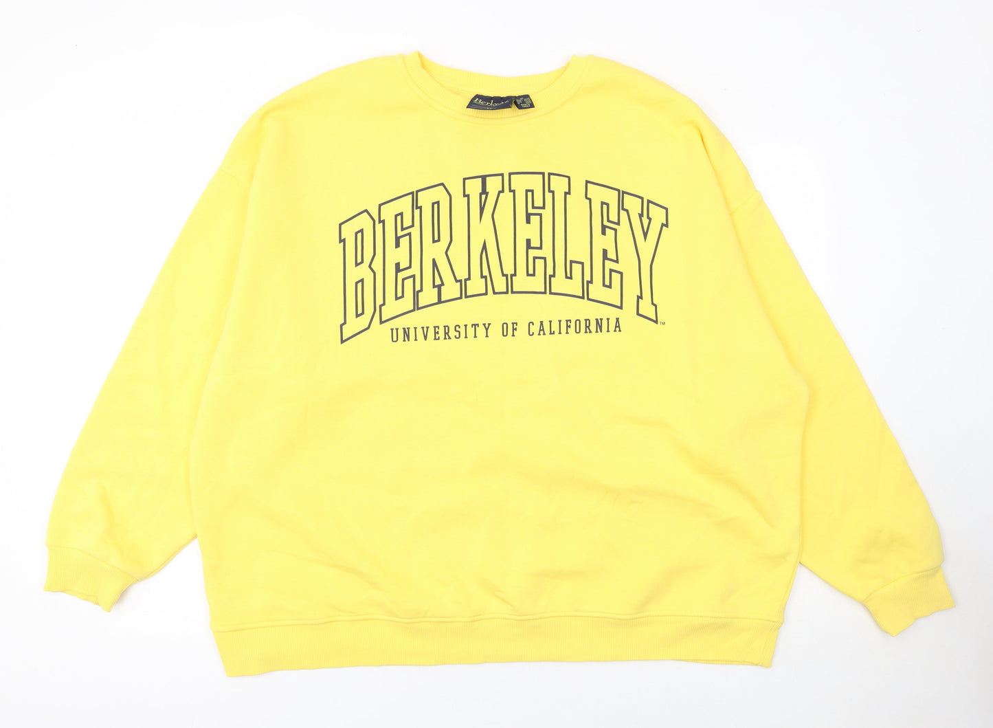 Primark Berkeley Yellow Cotton Blend Women's XL Sweatshirt