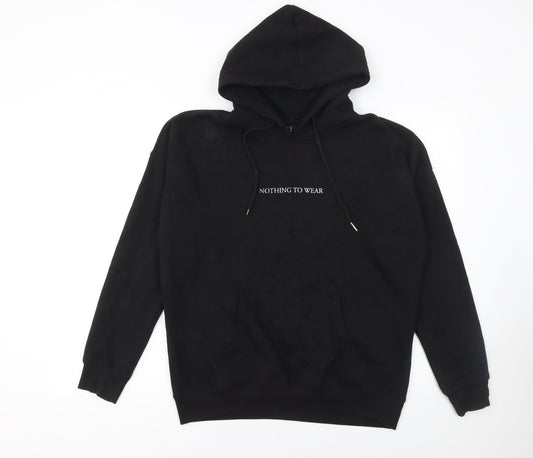 New Look Women's Black Pullover Hoodie Medium Casual Cotton Blend